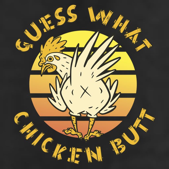 Guess What Chicken Butt Funny Gift 12oz Stainless Steel Coffee Mug