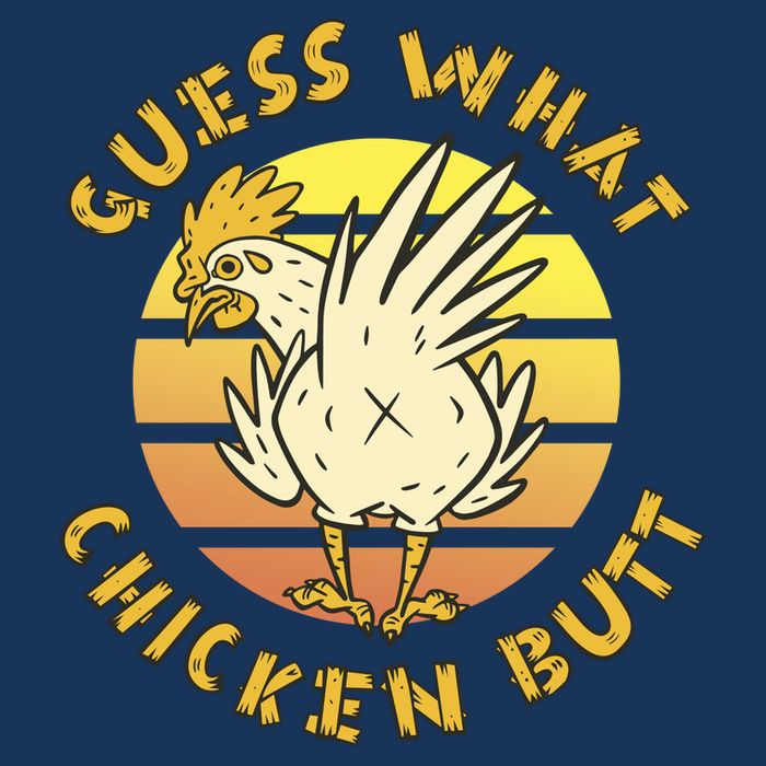 Guess What Chicken Butt Funny Gift Drawstring Bag