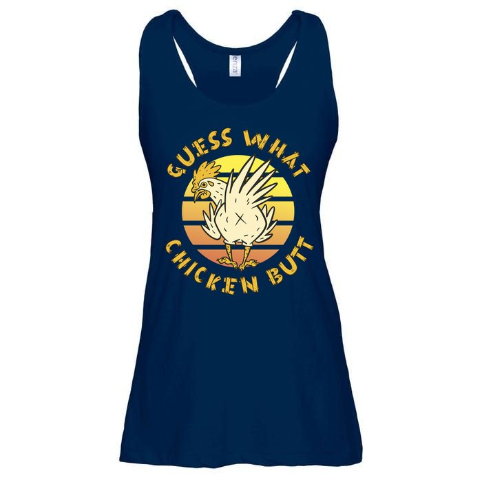 Guess What Chicken Butt Funny Gift Ladies Essential Flowy Tank