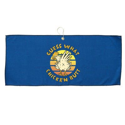 Guess What Chicken Butt Funny Gift Large Microfiber Waffle Golf Towel