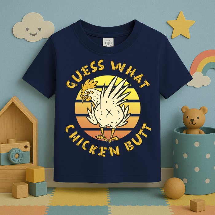 Guess What Chicken Butt Funny Gift Toddler T-Shirt