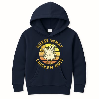 Guess What Chicken Butt Funny Gift Kids Hoodie