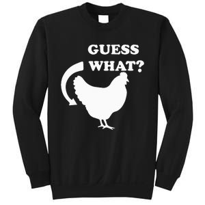 Guess What Chicken Butt Funny White Design Jokes Joking Sweatshirt