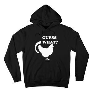 Guess What Chicken Butt Funny White Design Jokes Joking Tall Hoodie