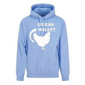 Guess What Chicken Butt Funny White Design Jokes Joking Unisex Surf Hoodie