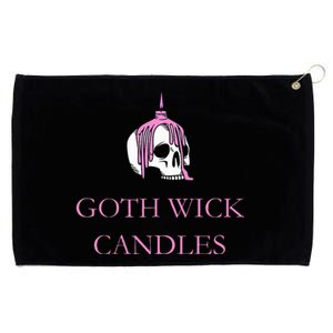 Goth Wick Candle Company White Skull Flame Drip Candle Grommeted Golf Towel