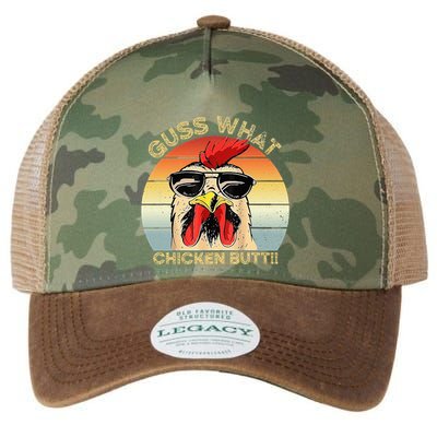 Guess What Chicken Butt Funny Chicken Meme Legacy Tie Dye Trucker Hat