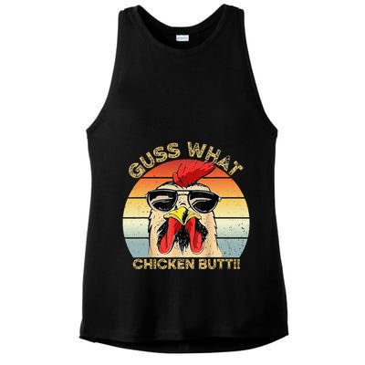 Guess What Chicken Butt Funny Chicken Meme Ladies PosiCharge Tri-Blend Wicking Tank