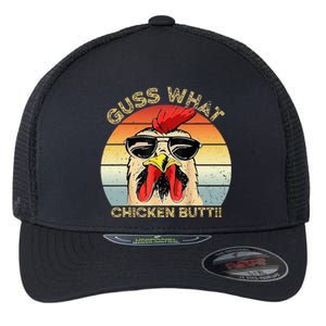 Guess What Chicken Butt Funny Chicken Meme Flexfit Unipanel Trucker Cap