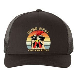 Guess What Chicken Butt Funny Chicken Meme Yupoong Adult 5-Panel Trucker Hat