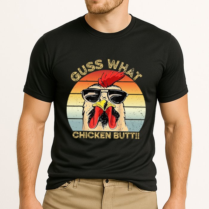 Guess What Chicken Butt Funny Chicken Meme Performance Shirt