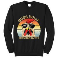 Guess What Chicken Butt Funny Chicken Meme Sweatshirt