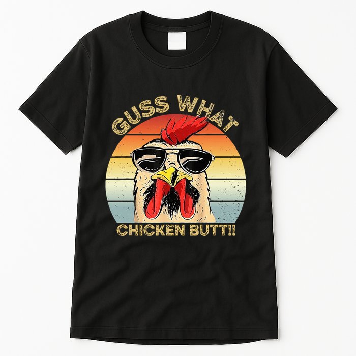 Guess What Chicken Butt Funny Chicken Meme Tall T-Shirt