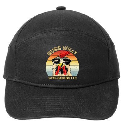Guess What Chicken Butt Funny Chicken Meme 7-Panel Snapback Hat