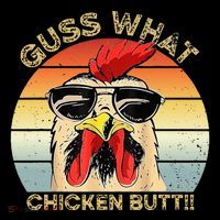 Guess What Chicken Butt Funny Chicken Meme Ladies Essential Flowy Tank