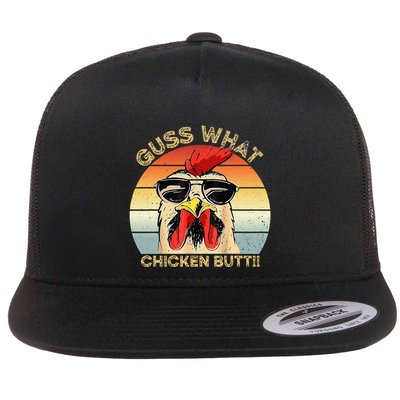 Guess What Chicken Butt Funny Chicken Meme Flatbill Hat