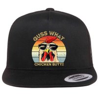 Guess What Chicken Butt Funny Chicken Meme Flatbill Hat