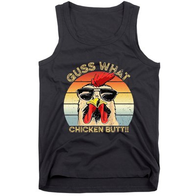 Guess What Chicken Butt Funny Chicken Meme Tank Top