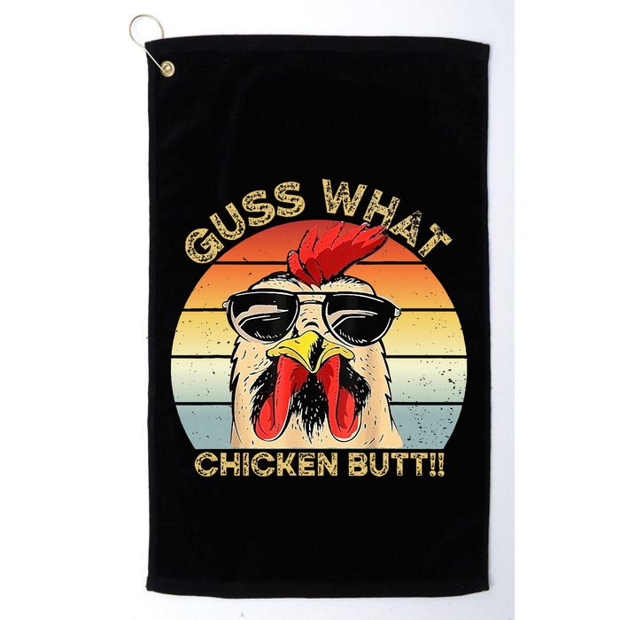 Guess What Chicken Butt Funny Chicken Meme Golf Towel