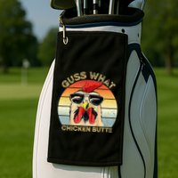 Guess What Chicken Butt Funny Chicken Meme Golf Towel
