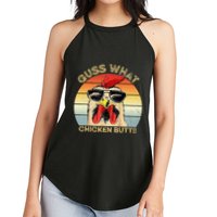 Guess What Chicken Butt Funny Chicken Meme Women's Perfect Tri Rocker Tank