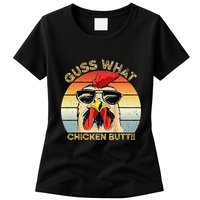 Guess What Chicken Butt Funny Chicken Meme Womens T-Shirt