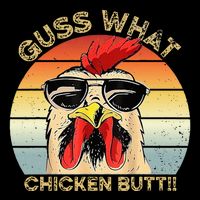 Guess What Chicken Butt Funny Chicken Meme Short Acrylic Beanie