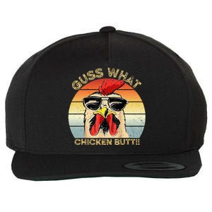 Guess What Chicken Butt Funny Chicken Meme Wool Snapback Cap