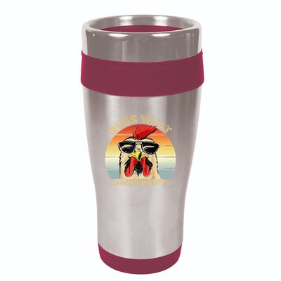 Guess What Chicken Butt Funny Chicken Meme 16oz Travel Tumbler