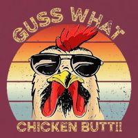 Guess What Chicken Butt Funny Chicken Meme 16oz Travel Tumbler