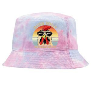 Guess What Chicken Butt Funny Chicken Meme Tie-Dyed Bucket Hat