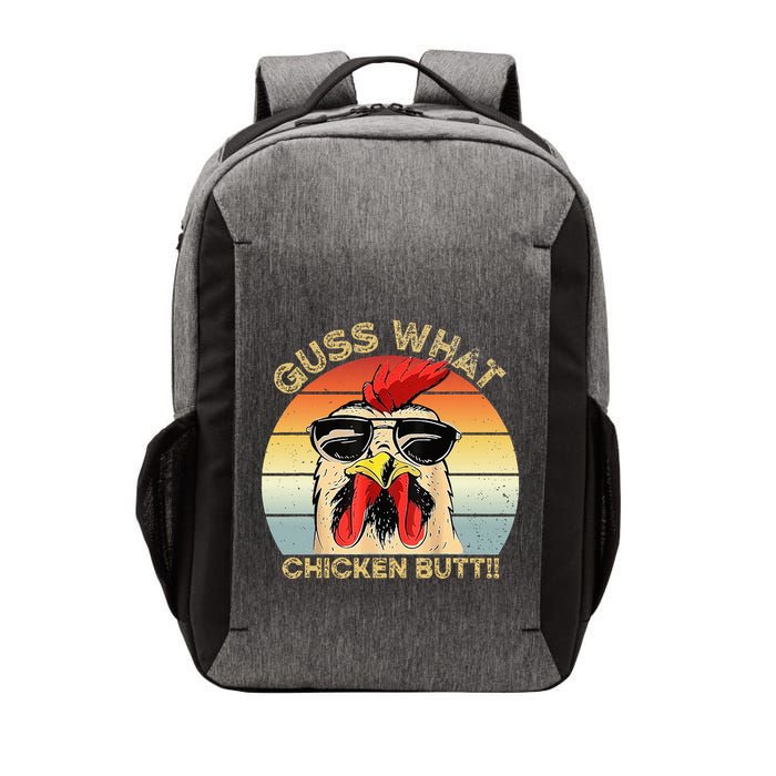 Guess What Chicken Butt Funny Chicken Meme Vector Backpack