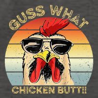 Guess What Chicken Butt Funny Chicken Meme Vector Backpack