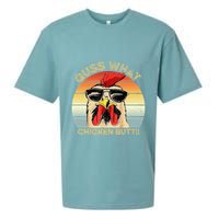 Guess What Chicken Butt Funny Chicken Meme Sueded Cloud Jersey T-Shirt