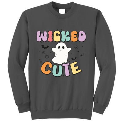 Groovy Wicked Cute Ghost Funny Halloween Spooky Season Tall Sweatshirt