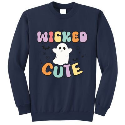 Groovy Wicked Cute Ghost Funny Halloween Spooky Season Sweatshirt