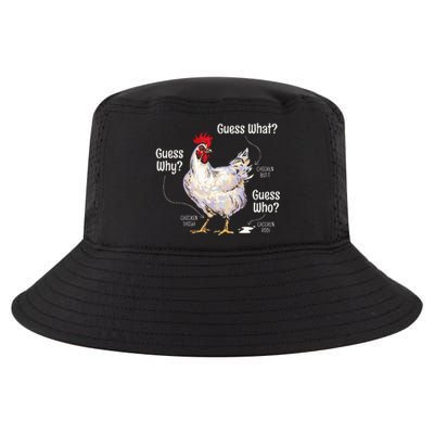 Guess What Chicken Butt Funny Cute Chickens Buffs Lover Cool Comfort Performance Bucket Hat