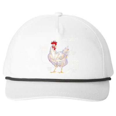 Guess What Chicken Butt Funny Cute Chickens Buffs Lover Snapback Five-Panel Rope Hat