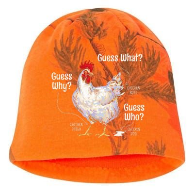 Guess What Chicken Butt Funny Cute Chickens Buffs Lover Kati - Camo Knit Beanie