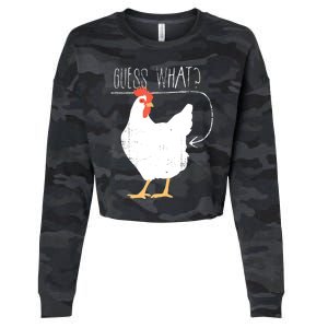 Guess What Chicken Butt Cropped Pullover Crew