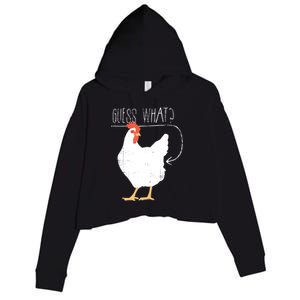 Guess What Chicken Butt Crop Fleece Hoodie