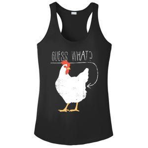 Guess What Chicken Butt Ladies PosiCharge Competitor Racerback Tank