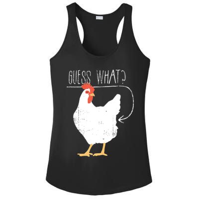 Guess What Chicken Butt Ladies PosiCharge Competitor Racerback Tank