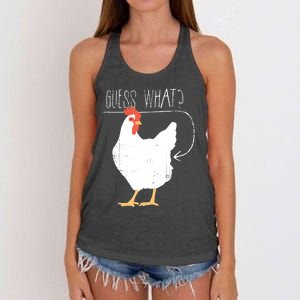 Guess What Chicken Butt Women's Knotted Racerback Tank