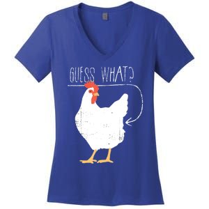 Guess What Chicken Butt Women's V-Neck T-Shirt