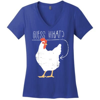 Guess What Chicken Butt Women's V-Neck T-Shirt