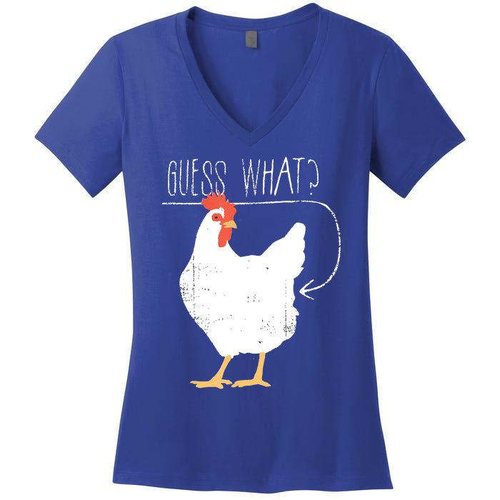 Guess What Chicken Butt Women's V-Neck T-Shirt