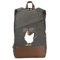 Guess What Chicken Butt Cotton Canvas Backpack