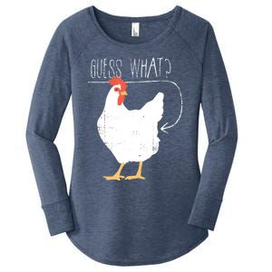 Guess What Chicken Butt Women's Perfect Tri Tunic Long Sleeve Shirt