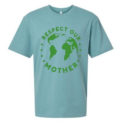 Global Warming Climate Change Respect Our Mother Gift Sueded Cloud Jersey T-Shirt